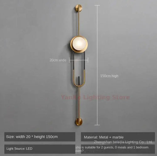 Nordic light luxury strip bubble glass wall lamp designer decorates bedroom bedside lamp, living room background wall wall lamp - vue 8 sur 11