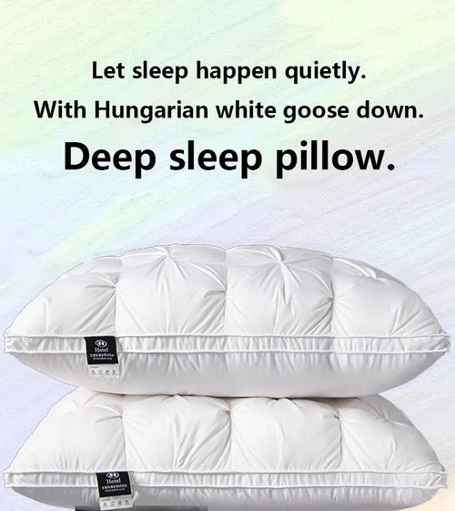 oreiller d'hôtel 5 étoiles en duvet haut de gamme confortable