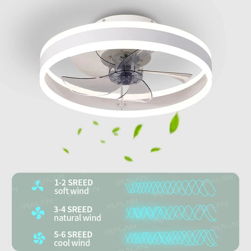Plafond moderne à LEDs ventilateur lumières synchronisation ventilateur électrique chambre décor ventilateur lampes suspendues pour plafond moderne décoration de la maison
