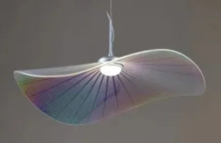 suspension moderne en forme de feuille de lotus en acrylique décoratif - vue 8 sur 12