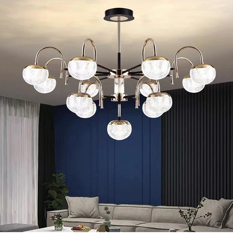 lustre moderne en fer forgé pour décoration intérieure - vue 5 sur 9