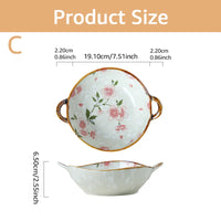 bols à riz japonais en porcelaine motif floral