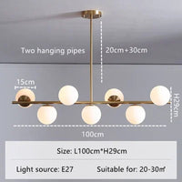 suspension moderne en verre pour décoration intérieure élégante