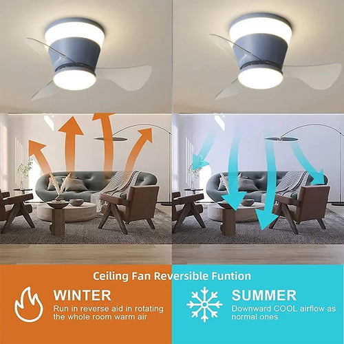 ventilateur de plafond ultra mince avec lumière intégrée - vue 4 sur 7
