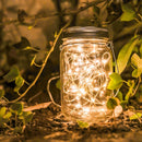 guirlande lumineuse solaire en forme de pot mason décorative pour extérieur