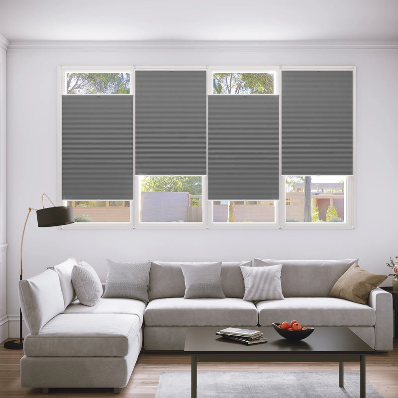 Store plissé occultant thermique sans perçage pour porte