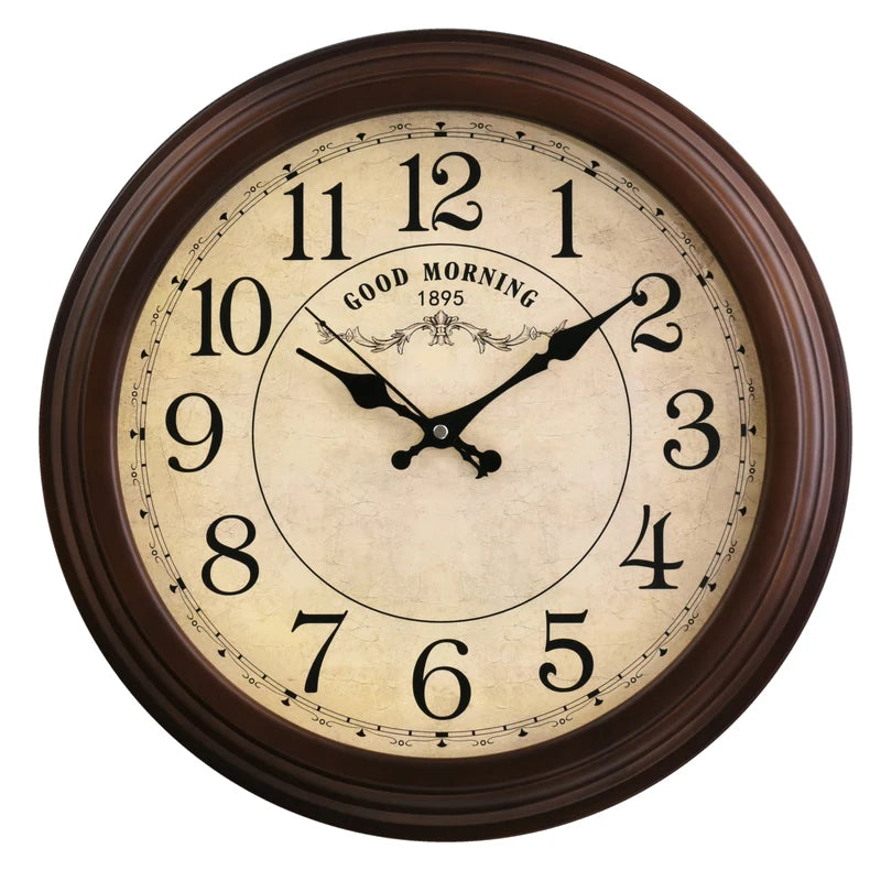 horloge murale silencieuse personnalisable en bois moderne rétro - vue 16 sur 25