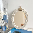 miroir ovale en corde de coton style nautique bohéme