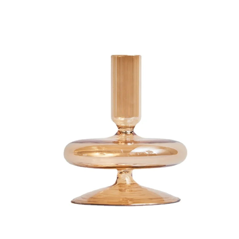 bougeoirs rétro coniques haut en verre pour décoration - vue 23 sur 32