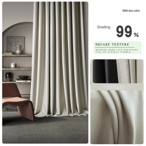 Rideau occultant plissé style classique isolation thermique salon