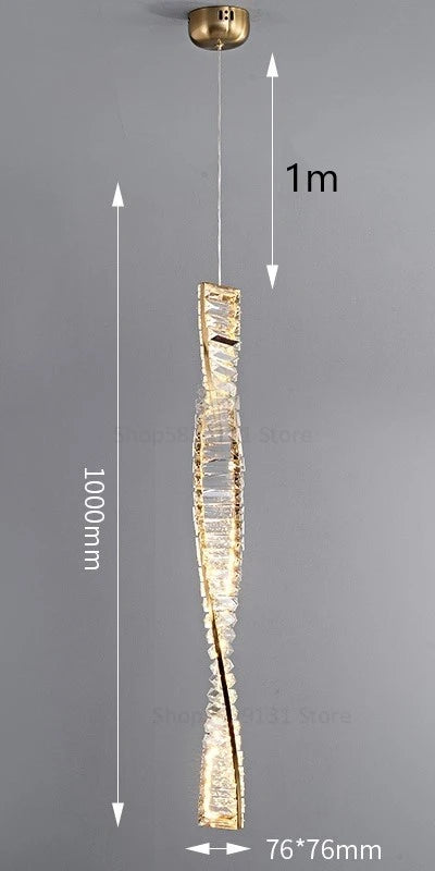 suspension en cristal moderne pour intérieur art déco minimaliste - vue 11 sur 12