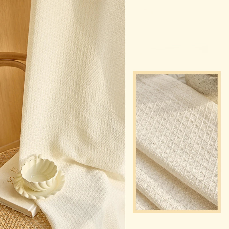 Rideau moderne plissé filtrant lumière salon chambre