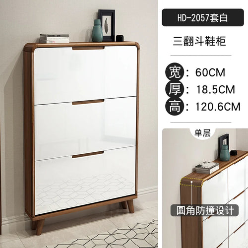 meuble à chaussures en bois design moderne gain de place luxe - vue 14 sur 22