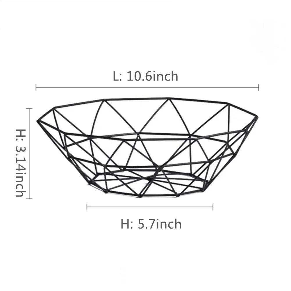 bols de rangement modernes en métal pour collations et fruits - vue 17 sur 17