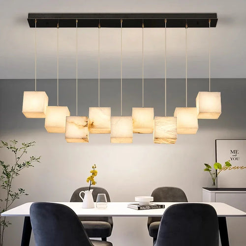 lustre en marbre espagnol style chinois minimaliste pour intérieur élégant - vue 5 sur 15