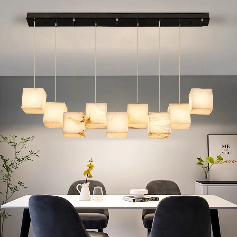 lustre en marbre espagnol style chinois minimaliste pour intérieur élégant - vue 4 sur 15