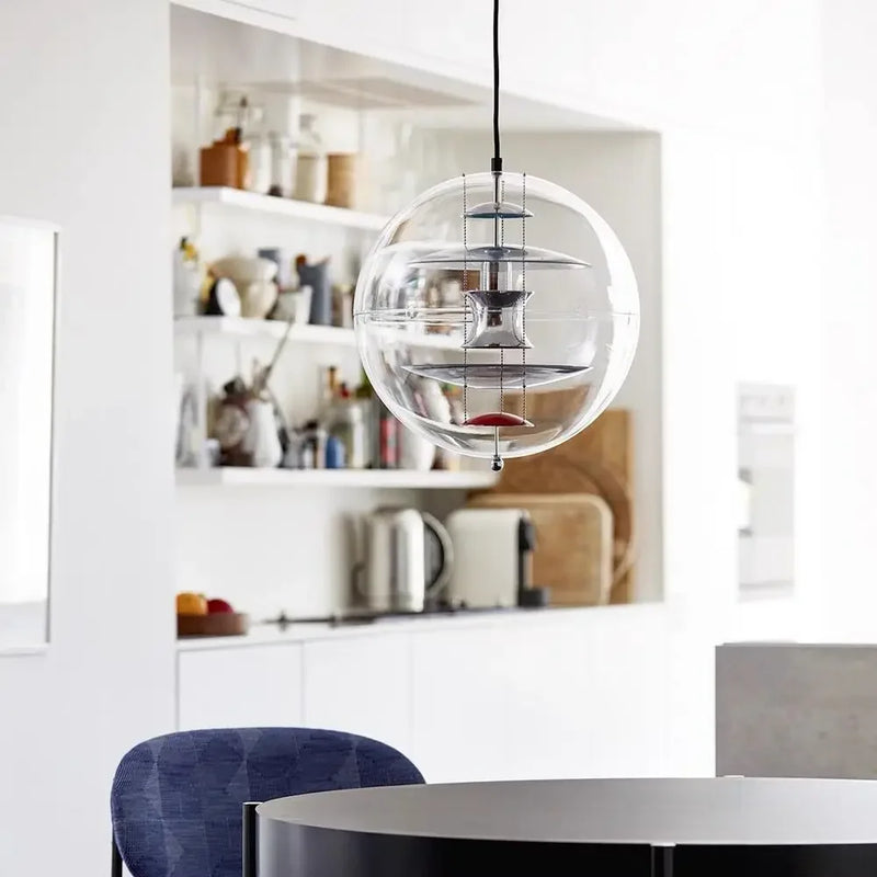 lustre moderne acrylique led danois art planète suspension