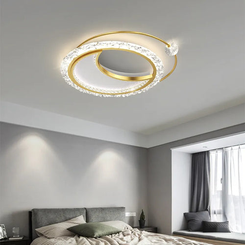 lustre nordique minimaliste en acrylique led or moderne