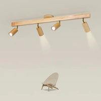Bois/plafonnier LED moderne pour allée chambre vestiaire toilette magasin couloir luminaire sur rail Long lustre avec projecteur