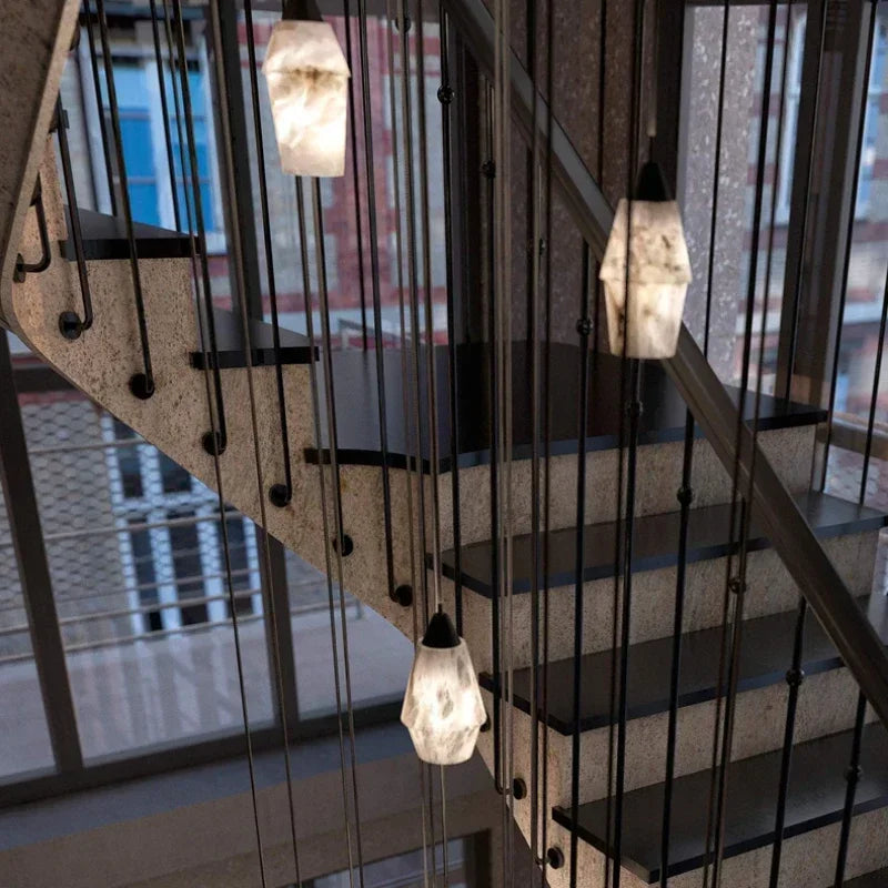 suspension moderne en marbre naturel pour décoration intérieure luxe