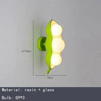 lustre en verre à pois créatifs avec éclairage en résine