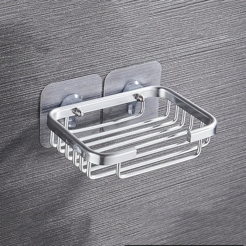 porte-savon mural doré en verre pour salle de bain - vue 9 sur 8