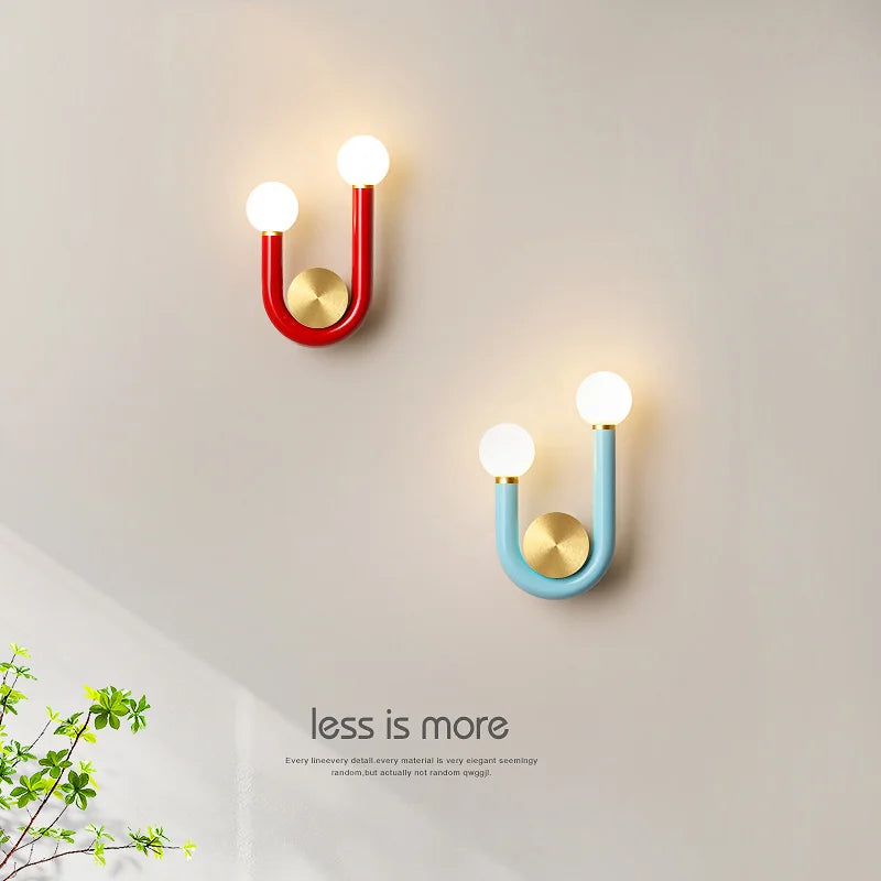 Applique murale LED modernes Style nordique minimaliste en forme de U