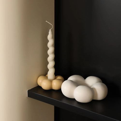 bougeoir en céramique spirale décoration nordique pour la maison - vue 2 sur 8