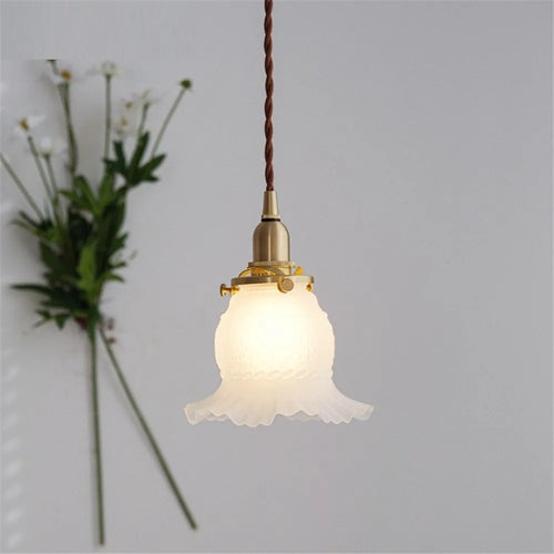 lustre nordique rétro en verre pour décoration intérieure - vue 2 sur 8