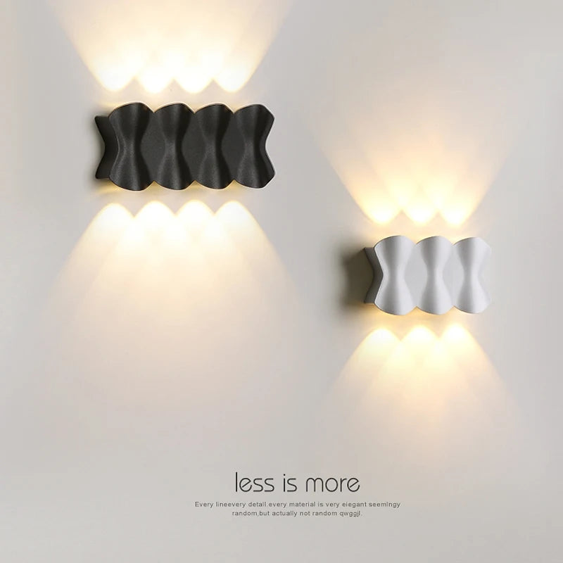 applique murale led moderne imperméable pour jardin et éclairage public - vue 2 sur 12