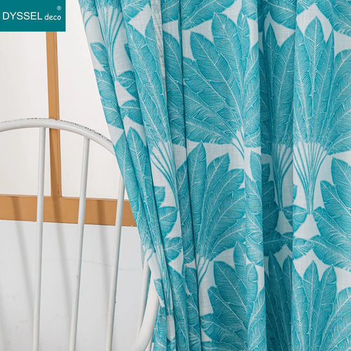Rideau motif feuilles style moderne pour salon chambre
