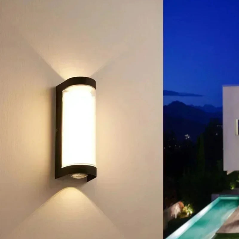 Lumière extérieure étanche rectangulaire rétro applique murale 85-265V jardin maison décorative applique murale lampara de pared porche lampe