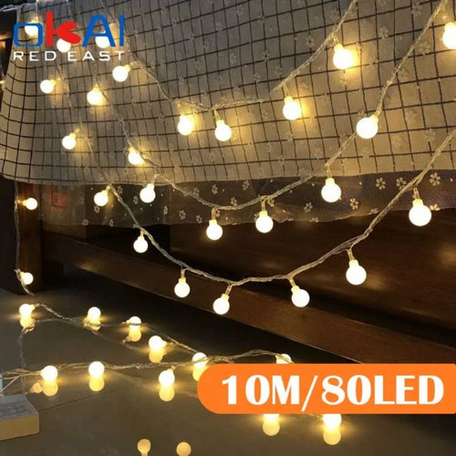 guirlande lumineuse led en forme de boule pour extérieur et décoration festive - vue 2 sur 9