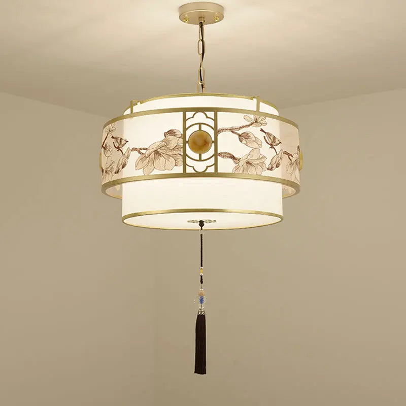 lustre rétro rond pour restaurant chinois lampe suspendue créative nouvelle collection - vue 4 sur 9