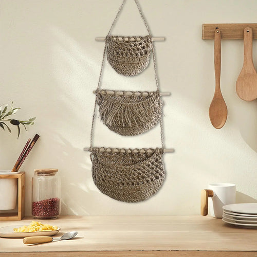 paniers suspendus boho pour fruits et légumes polyvalents - vue 9 sur 9