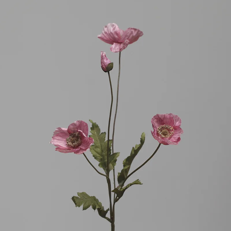 fleur artificielle coquelicot pour décoration de fête et jardin - vue 9 sur 18