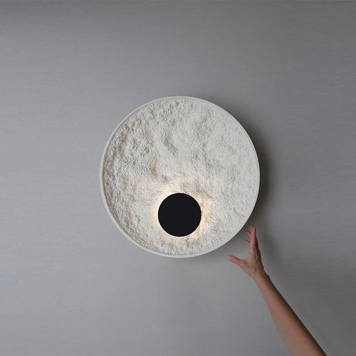 applique murale lune moderne en résine décorative à led - vue 2 sur 8