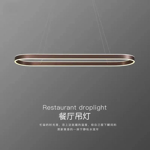 lustre led minimaliste moderne nordique long design décoration