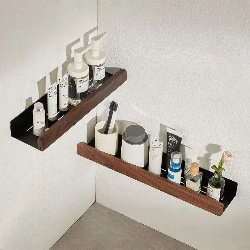 étagère murale en bois massif pour rangement pratique sans perforation