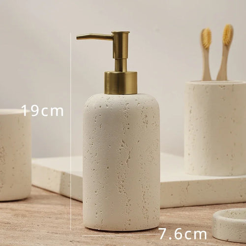 accessoires de salle de bain en grès pour rangement et décoration - vue 13 sur 12