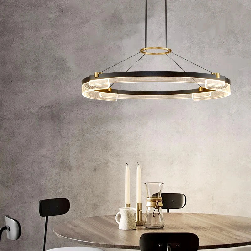 lustre led moderne pour éclairage intérieur en suspension - vue 7 sur 12