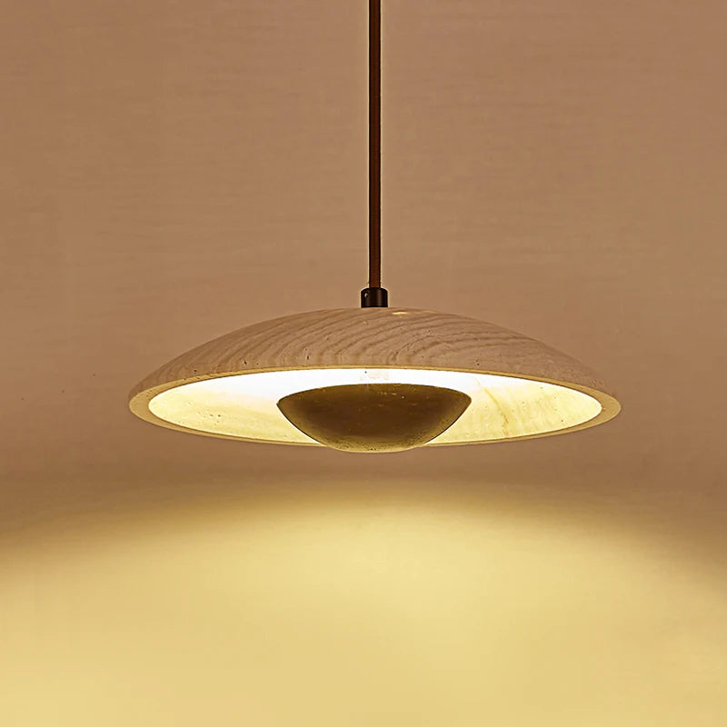 Suspension LED en pierre naturelle pour style scandinave
