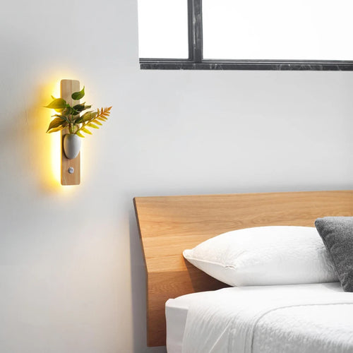 applique murale led en bois pour intérieur décoratif 2023 - vue 3 sur 8
