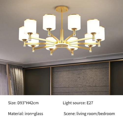 lustre nordique 15 têtes design moderne luxe pour intérieur lumineux - vue 14 sur 16