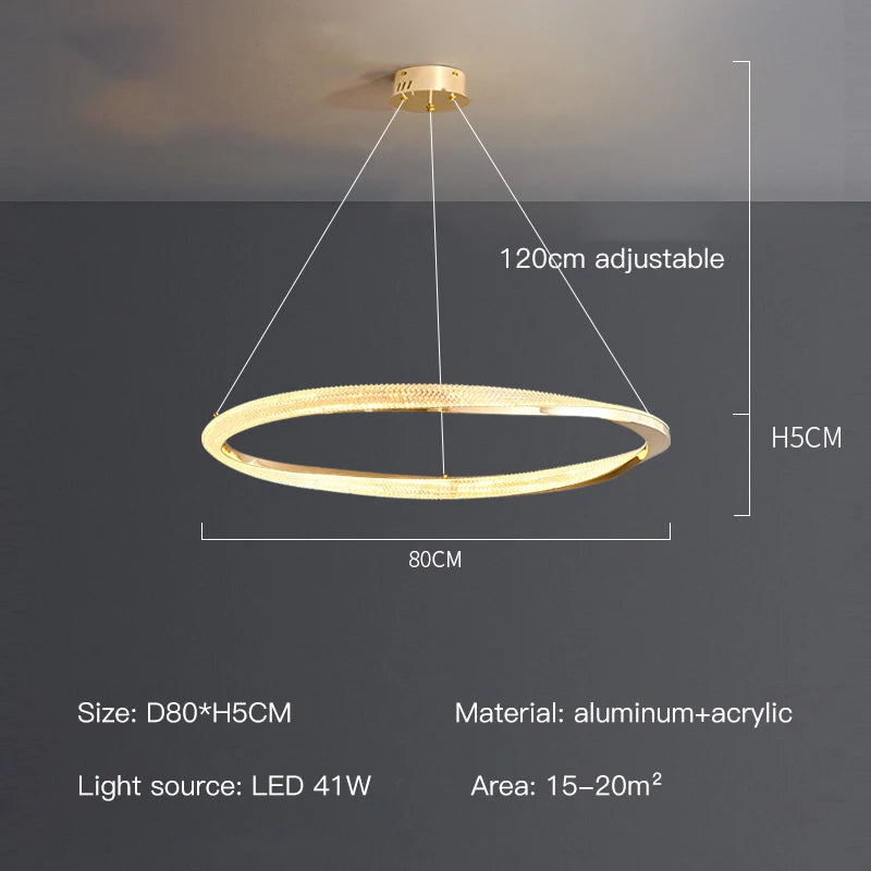 suspension led moderne avec design artistique et télécommande - vue 11 sur 16