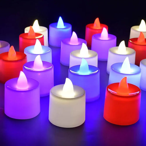 bougies led sans flamme décoration fête mariage noël en forme de cœur - vue 4 sur 14
