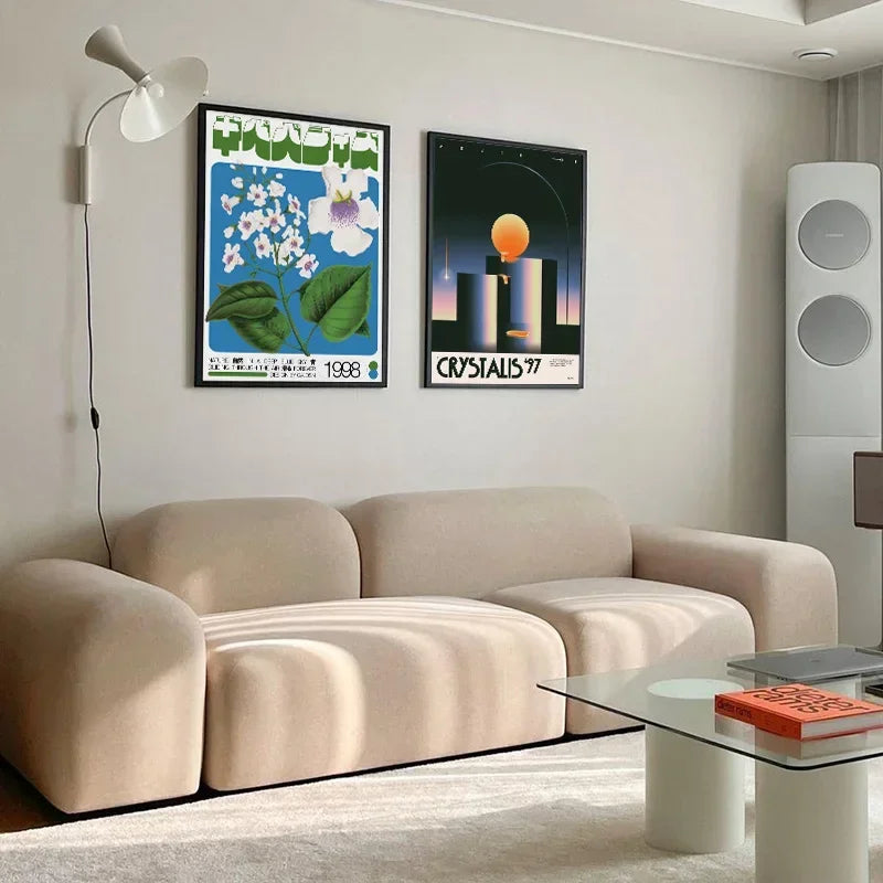 impression d'art mural japonais abstrait pour décoration moderne