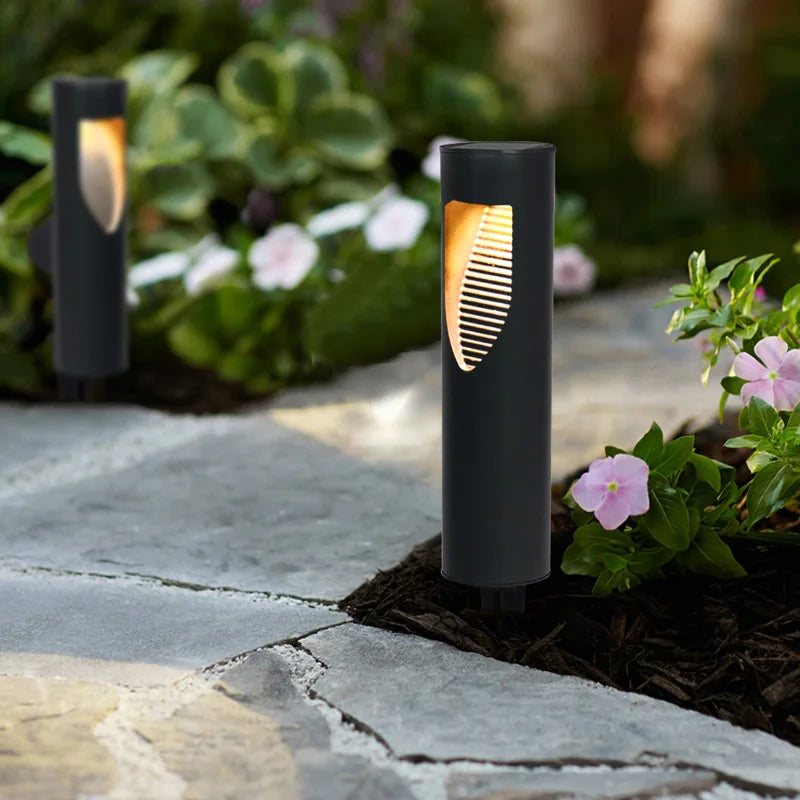 outdoor lighting Lumière de jardin lumière LED solaire IP65 lampe de pelouse simplicité moderne lumières extérieures solaires paysage pelouse borne lumineuse