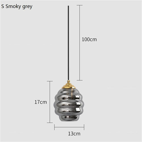 suspension boule de vitrail nordique moderne - vue 14 sur 15