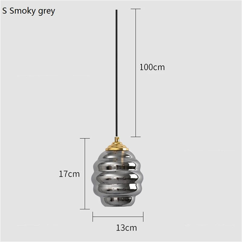 suspension boule de vitrail nordique moderne - vue 13 sur 15